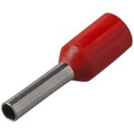 172RM, Наконечник штыревой втулочный изолированный красный 1,5 мм²
