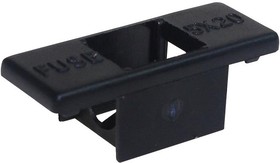 CFH14HB, PCB FUSE CARRIER COVER, 5X20MM, PA, BLK