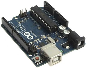 Arduino UNO R3 ATmega.., Программируемый микроконтроллер на AVRmega328P, 14 цифровых входов/выходов, 6 аналоговых входов