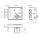 Замок накладной БИФ-031-1х3 г.Боровичи 4070