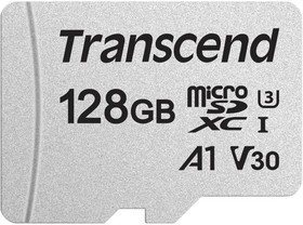 Фото 1/10 Карта памяти microSDXC UHS-I U3 Transcend 128 ГБ, 100 МБ/с, TS128GUSD300S, 1 шт., без адаптера