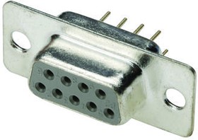 A-DF 37 PP/Z, A-DF 37 Way Through Hole D-sub Connector Socket, 2.77mm Pitch