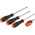 B219.010 Phillips; Pozidriv; Slotted; Square Screwdriver Set, 10-Piece