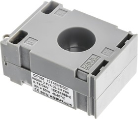 Фото 1/2 CT132M300/5-2.5/0.5, CT132 Series DIN Rail Mounted Current Transformer, 300A Input, 300:5, 5 A Output, 21mm Bore