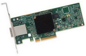 Фото 1/2 HBA-адаптер Broadcom LSI SAS 9300-8E BULK (LSI00343 / H5-25460-00 / H3-25460-02H) PCIe 3.0 x8 LP, SAS/SATA 12G HBA, 8port(2*ext SFF8644), 30