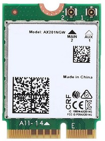 Фото 1/2 Адаптер беспроводной связи (Wi-Fi) Intel Адаптер Intel® Wi-Fi серии 6 AX201 (AX201.NGW) 2230, 2x2 AX+BT, No vPro®,999TD0 (M.2: CNVio2)