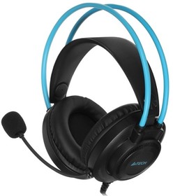 Фото 1/10 Наушники с микрофоном A4Tech Fstyler FH200U серый/синий 2м накладные USB оголовье (FH200U BLUE)