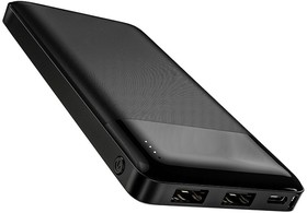 J72 black, Аккумулятор внешний 10000мА/ч для зарядки мобильных устройств HOCO