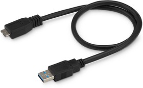 Фото 1/4 Кабель USB3.0 Buro MK30-AM-0.5, micro USB 3.0 B (m) - USB A(m), 0.5м, черный