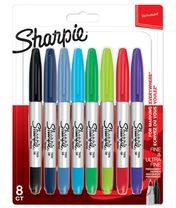 2065409, Marker Pen, Multicoloured, Permanent, Fine/Ultra Fine, 8pcs