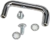 Фото 1/2 1427B, Chrome Steel Drawer Handle 16 mm Height, 37mm Width, 5mm Length