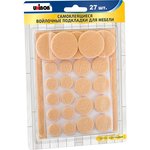 49309, Self-adhesive Felt Lining Pack 27 pcs Light Brown 214952