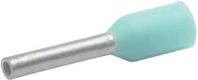 Insulated Wire end ferrule, 0.34 mm², 12 mm/8 mm long, DIN 46228/4, turquoise, 168TL