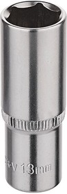Головка торцевая 1/4"Dr глубокая 13 мм