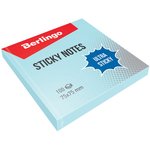 Самоклеящийся блок Ultra Sticky 75x75 мм, 100 листов, пастель, голубой LSn_39205