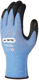 Фото 1/4 SKY904, Blue Work Gloves, Size 10, Large, Polyurethane Coating
