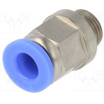 122.018-6, Быстроразъемное соед-е, прямой, -0,95-15бар, Резьба: G 1/8"