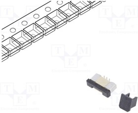 DS1020-08-6VBT11-R, Разъем: FFC (FPC); вертикальный; PIN: 6; ZIF; SMT; 500мА; луженые