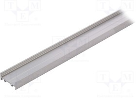 V3010000S, Профиль для LED модулей, накладной, натуральный, L 1м, алюминий