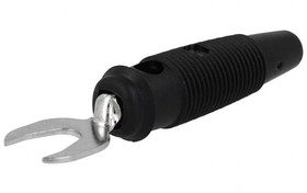 Фото 1/2 Cable lug with cross hole, 4 mm, with screw connection up to 2.5 mm², black
