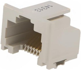 Фото 1/8 5406721-1, Modular Connectors / Ethernet Connectors 8/8 R/A RJ45 SMT GRY