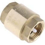 Brass Single Check Valve, BSPP 1in, 12 bar