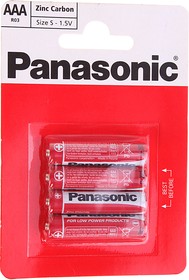 PAN-R03(4)бл, Батарейка AAA R03 1.5V блистер 4шт. (цена за 1шт.) Extra Heavy Duty PANASONIC