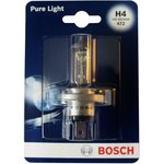 Лампа 12V H4 60/55W BOSCH Pure Light 1 шт. блистер 1 987 301 001