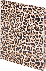 Фото 1/6 Блокнот МАЛЫЙ ФОРМАТ (110х147 мм), А6, 80 л., твёрдый, клетка, выборочный лак, STAFF, "Leopard", 114445