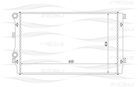 Фото 1/2 KK0209, Радиатор системы охлаждения AUDI A3 03- SEAT Toledo/Altea/Leon 05- VW Caddy/Golf/Touran 03-