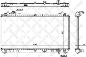 1025458SX, Радиатор системы охлаждения АКПП SUZUKI LIANA 1.3/1.6 01  [1770066J00]