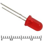 5 mm red 30 mCd 20, Светодиод , 5 мм, 30 мКД, угол излучения 20 градусов, красный