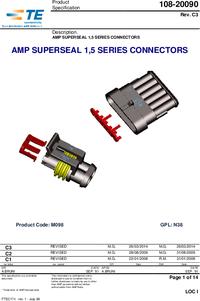 282108-1, Разъем Superseal 1.5, вилка, 6PIN – купить оптом и в розницу