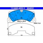 13.0460-4852.2, Колодки тормозные дисковые передн, PORSCHE ...