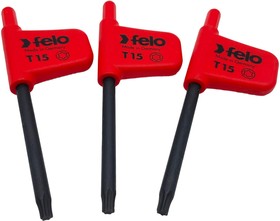 Фото 1/3 Felo Ключ флажковый TX15х43, упаковка 3ш 34811550