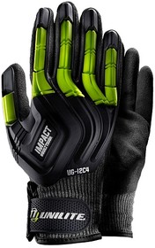UG-I2C4-L, UG-I2C4 Black HPPE Impact Protection Cut Resistant Gloves, Size 9, Large, Nitrile Coating