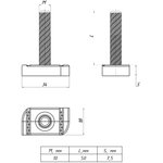 Болт Т-образный STRUT М10х50 EKF sttbm10x50