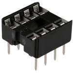 A 08-LC-TT, 2.54mm Pitch Vertical 8 Way, Through Hole Stamped Pin Open Frame IC ...