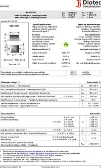 BAT54WS, Диод Шоттки 0.2А 30В [SOD-323F.] – купить оптом и в розницу