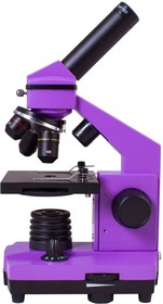 Микроскоп LEVENHUK Rainbow 2L Amethyst, световой/оптический/ биологический, 40-400x, на 3 объектива, фиолетовый/черный [69036]