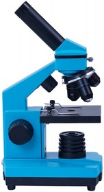Микроскоп LEVENHUK Rainbow 2L, световой/оптический/ биологический, 40-400x, на 3 объектива, лазурный [69037]