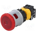 XN4E-LL402Q4MR, Переключатель выключатель безопасности, 2, NC x2, 30мм, красный