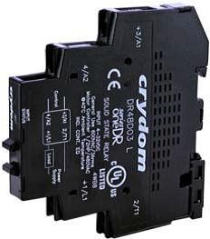DR48D06X, Solid State Relays - Industrial Mount SSR Relay, DIN Rail Mount 11mm, 600VAC/6A,4-32VDC In, Zero Cross, ATEX