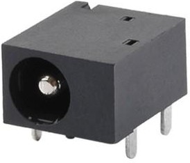 PJ-054, DC Power Connectors 1.65mm x 4.4mm horz