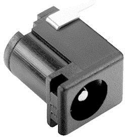 Фото 1/2 PJ-102AH, DC Power Jack, 2mm Center Pin, 5A, Right Angle, Through Hole, Tapered Pins, Dc Power Jack Connector