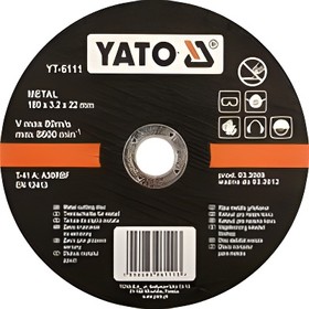 YT6110, Диск отрезной по металлу 125х3,2х22
