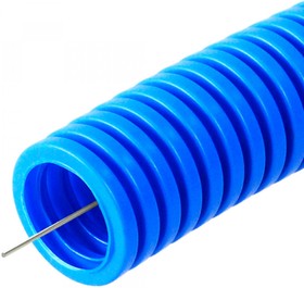 Промрукав Труба гофрированная ПП лёгкая 350 Н безгалогенная (HF) синяя с/з д20 (100м/4800м уп/пал)