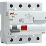 Выключатель дифференциального тока (УЗО) 4п 25А 100мА тип S DV AVERES EKF ...