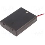 Батарейный отсек (держатель) AAA4, SBH441-AS, ON-OFF, контакты 2L, закрытый