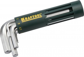 27430-1_z01, Набор KRAFTOOL: Ключи имбусовые короткие, Cr-Mo сталь, держатель-рукоятка, HEX 2-10мм, 8 пред